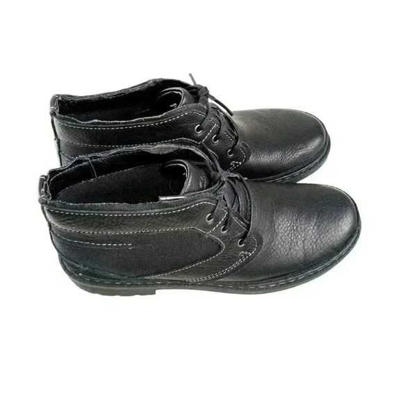 Clarks Kryos Limit Men's Black Leather Lace Up Boots 10 M - Picture 1 of 11